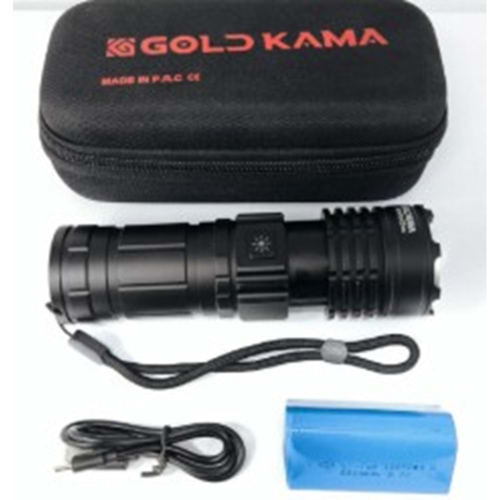 T40 GOLD ORİON ŞARJLI EL FENERİ 9000 MAH.*60