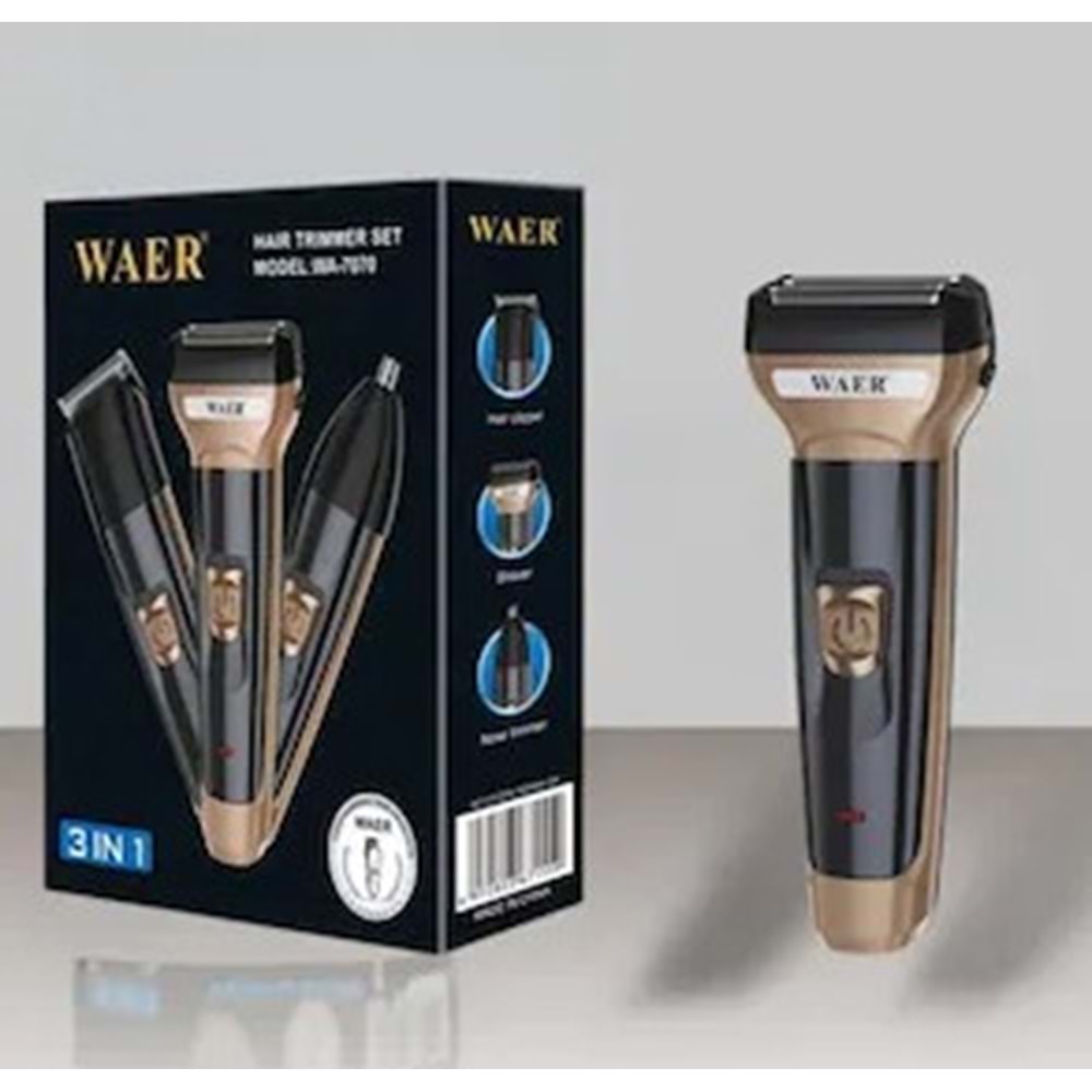 WA7070 PROFESYONEL SAÇ SAKAL TRAŞ MAKİNASI 3Ü 1ARADA *60