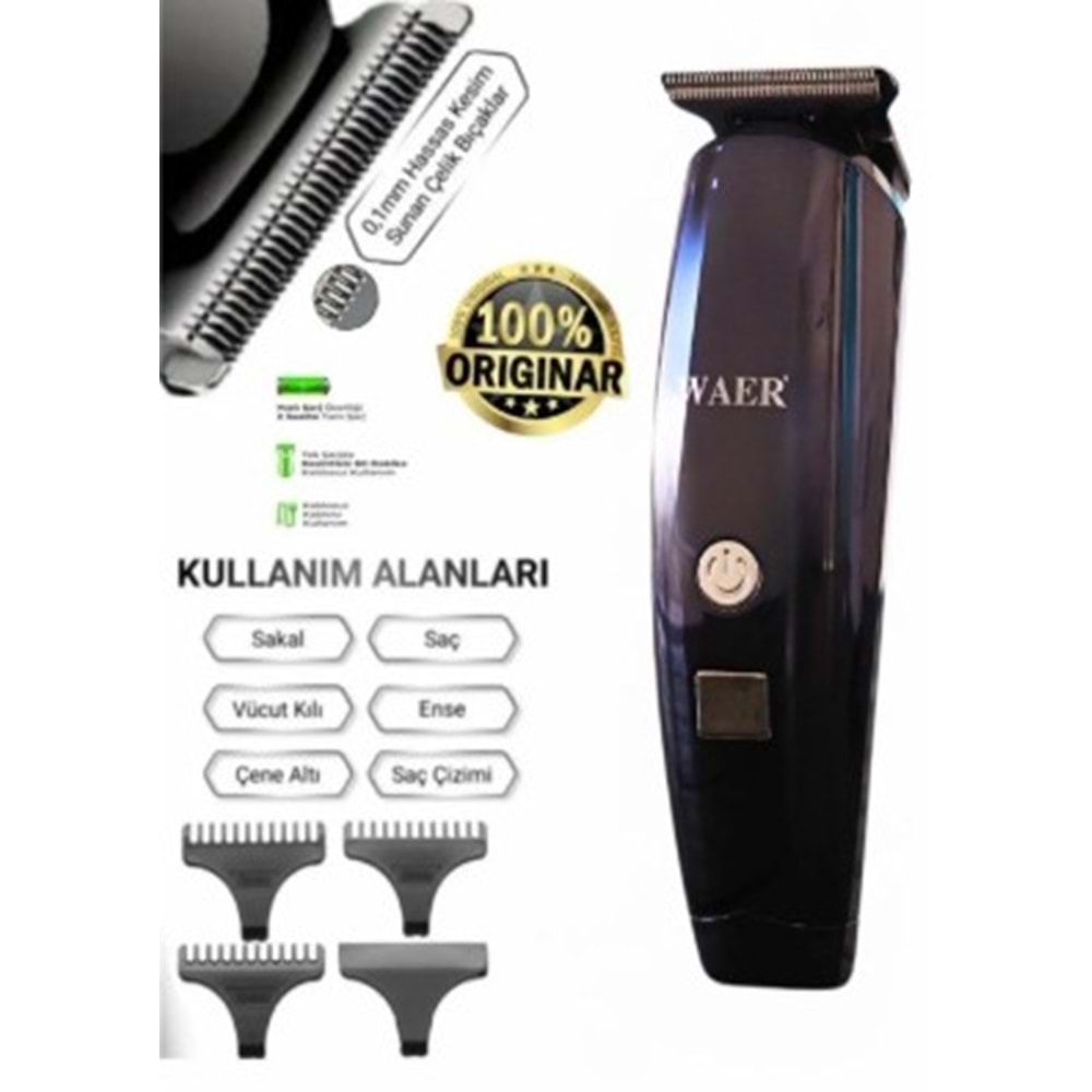 WA2913 PROFESYONEL SAÇ SAKAL TRAŞ MAKİNASI DİJİTAL*60
