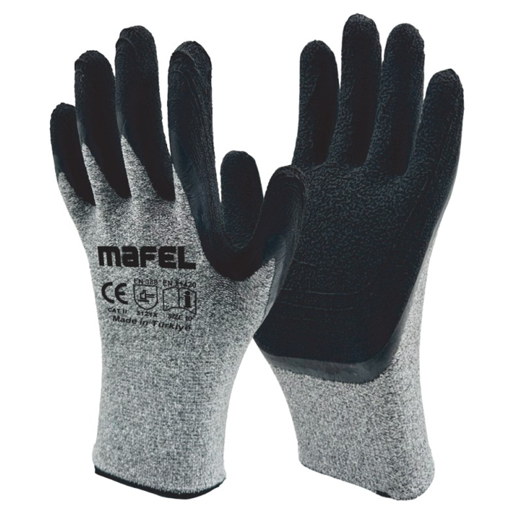 MAFEL MF077 LATEX MONTAJ ELDİVENİ GRİ SİYAH *12