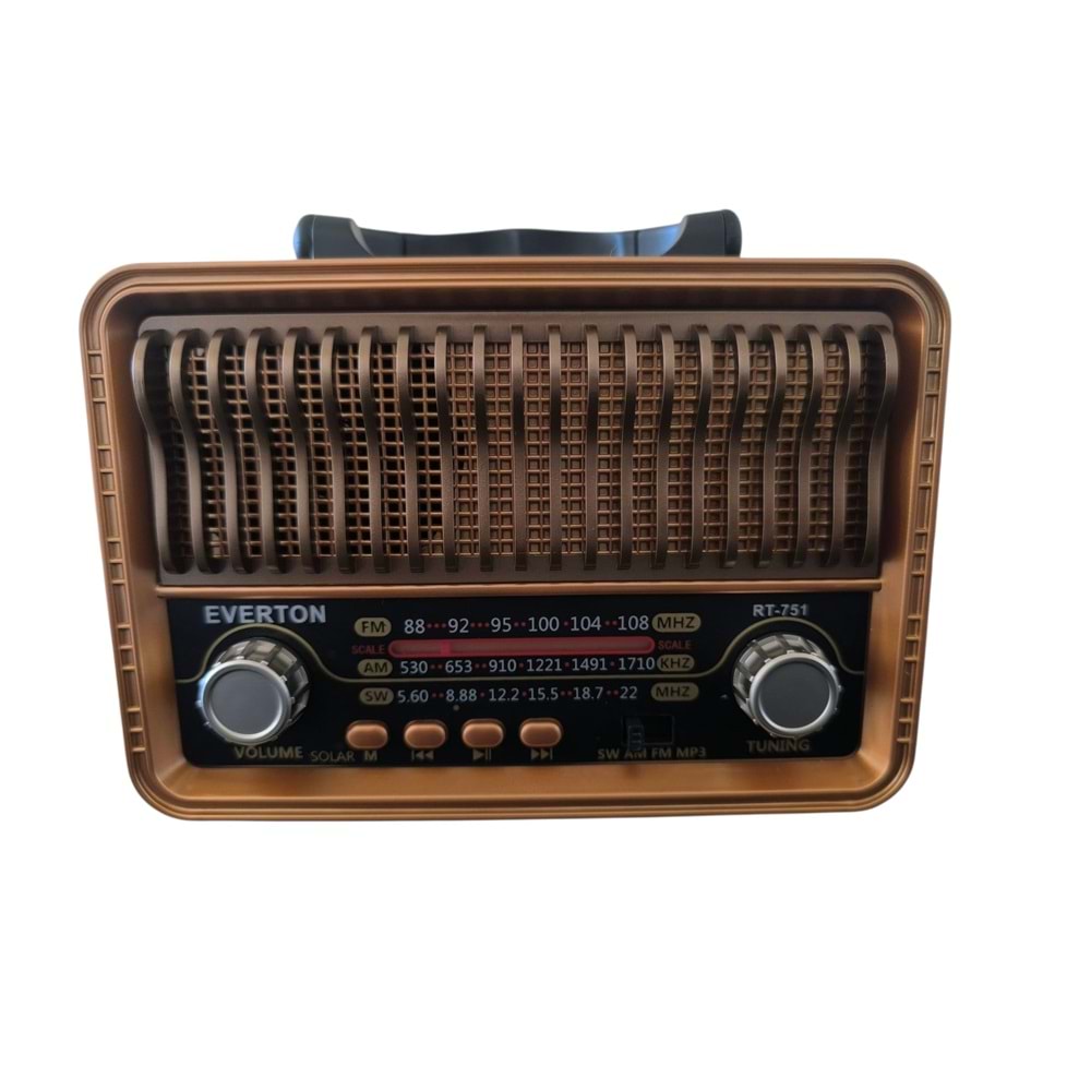 EVERTON RT751 BLUETOOTH RADYO ŞARJLI HAPORLÖR NOSTALJİ