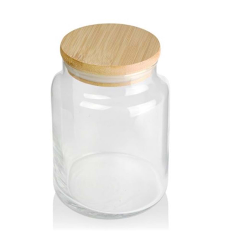 SARİNA S2081 BAMBU VAKUM KAPAKLI KAVANOZ 1000CC *12