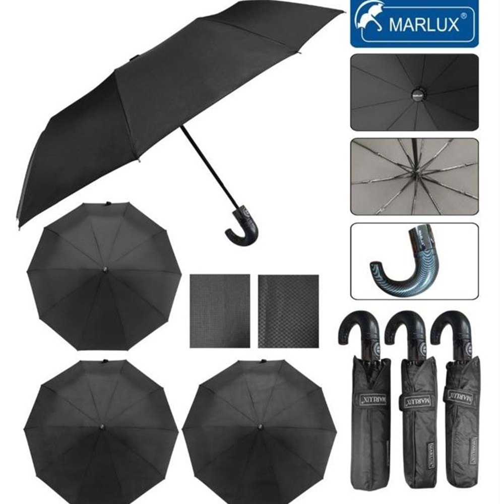 MARLUX MPR1006 YARI BASTONLU ŞEMSİYE OTOMATİK 10 TEL