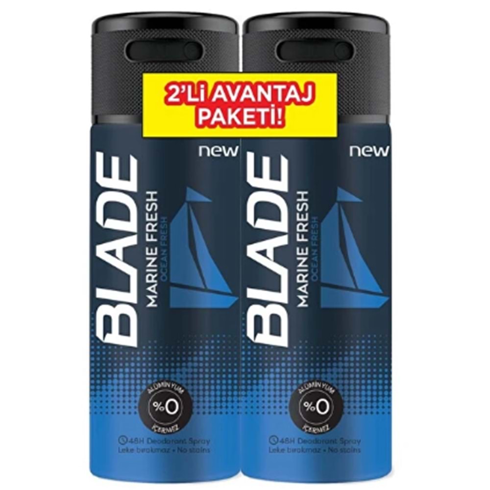 BLADE MARINE FRESH DEO 2x150ML *6
