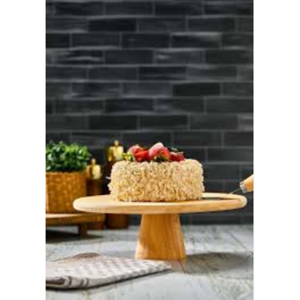 CEBE HOME CE0176 BAMBU YUVARLAK AYAKLI SUNUMLUK 25CM *12