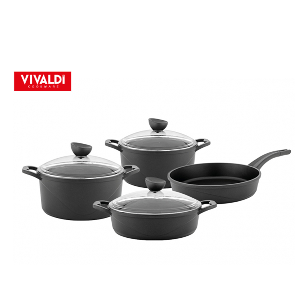 VİVALDİ D341 AKAD DÖKÜM TENCERE SETİ 7PRÇ