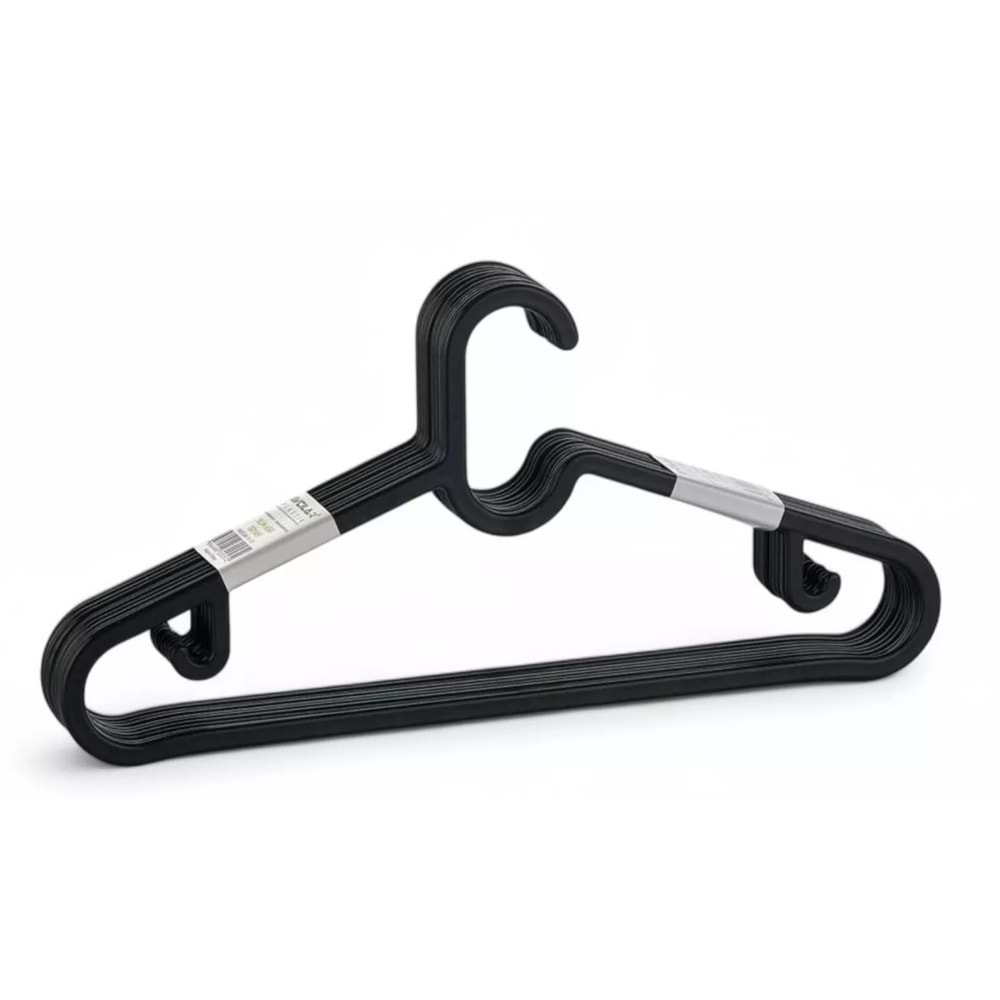 AVCILAR AV125 SLİM SİYAH ELBİSE ASKISI 10LU*36