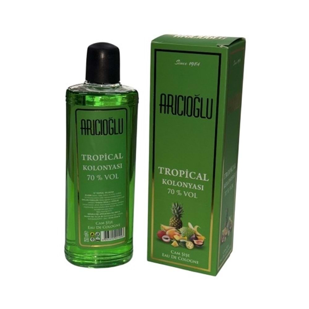 ARICIOĞLU 250 ML TROPİKAL CAM KOLONYA*18
