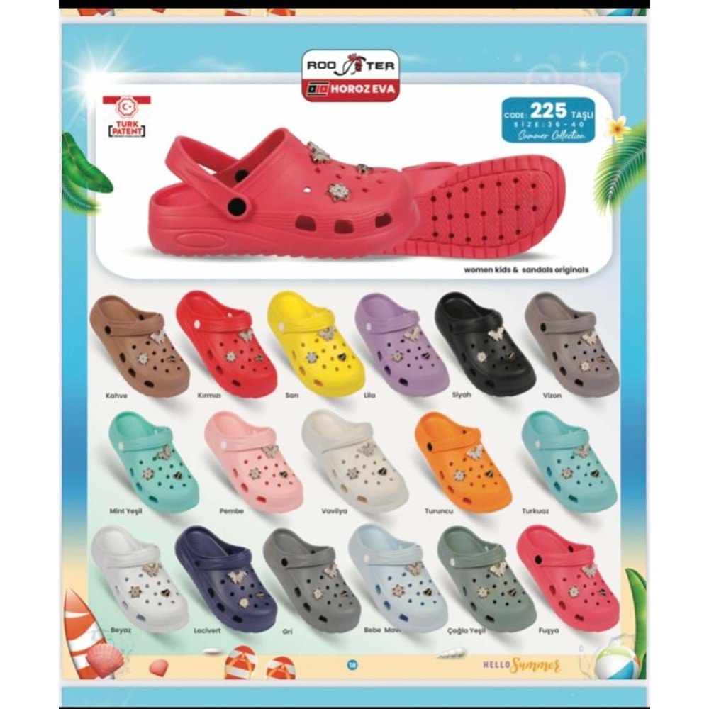 HOROZ EVA 225 TAŞLI 36-40 BAYAN CROS TERLİK*24