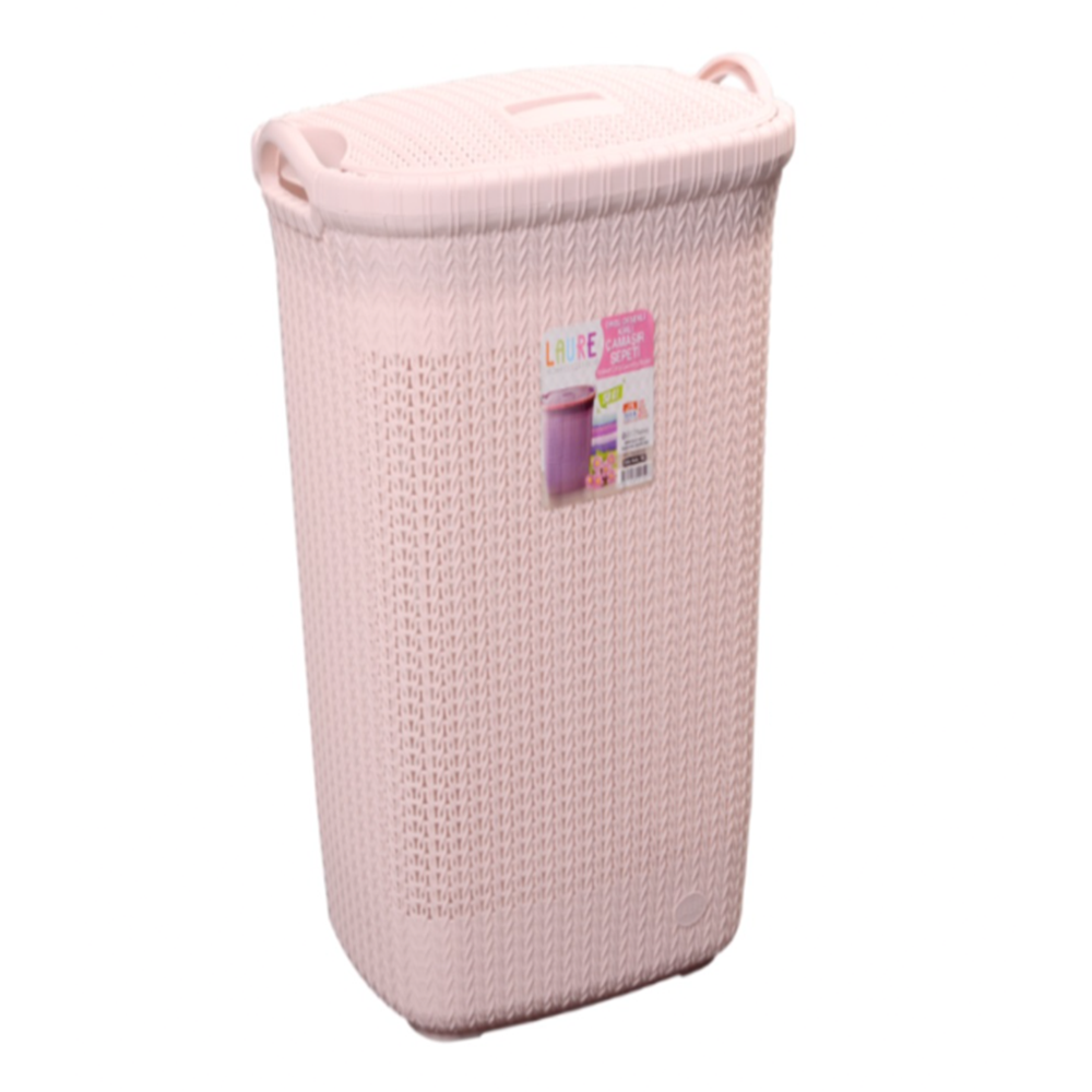 152 LAURE ÖRGÜ DESENLİ KİRLİ ÇAMAŞIR SEPETİ 50LT*20
