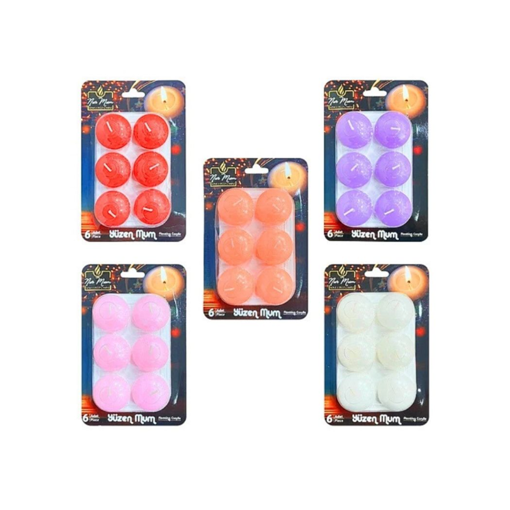 X736 NUR MUM YÜZEN MUM 6LI*36