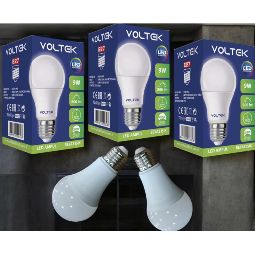 VLB01065 VOLTEK LED AMPÜL 9W E27