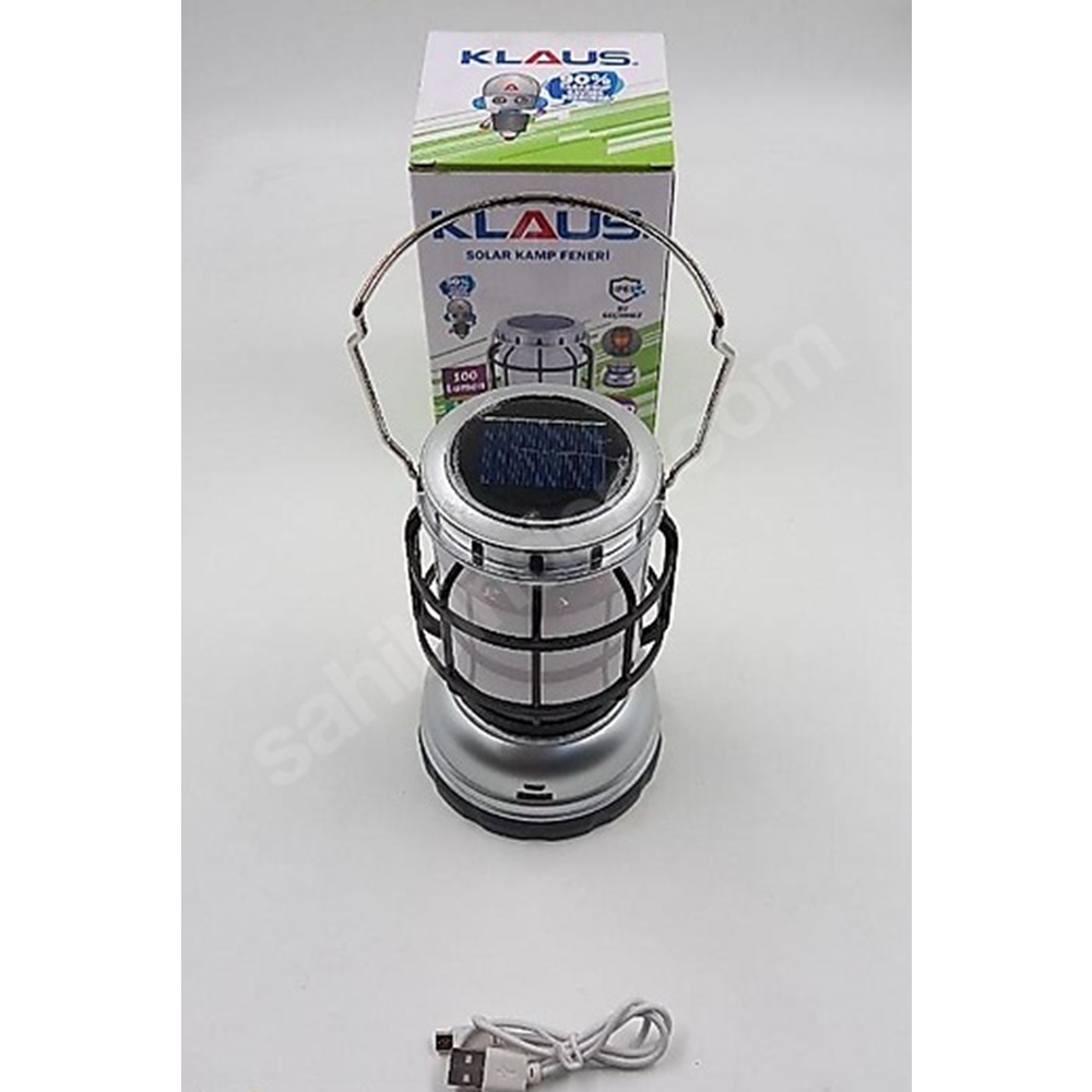 KE47721 KLAUS GÜNEŞ PANELLİ KAMP FENERİ 2W 1200MAH