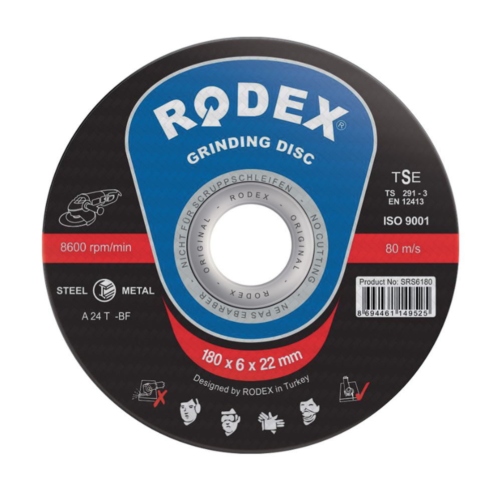 SRS6180 RODEX METAL ÇAPAK ALMA TAŞI 180X6.0X22MM*15