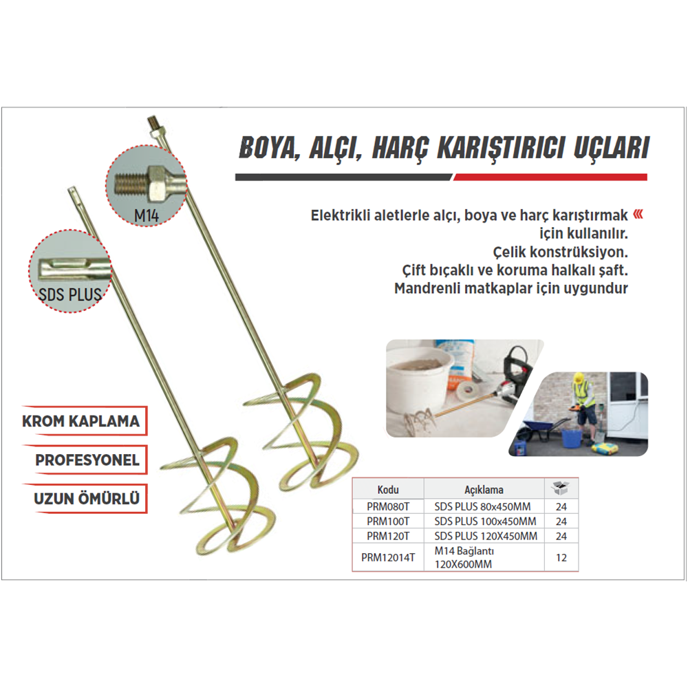 PRM12014T RODEX M14 BOYA KARIŞTIRICI 120X600MM