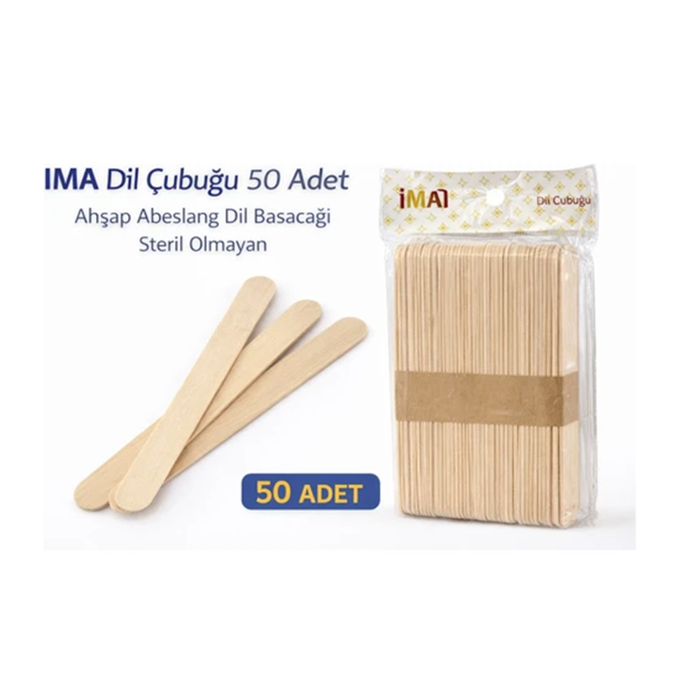 İMA1523 DİL ÇUBUĞU NATUREL GENİŞ 50Lİ*100