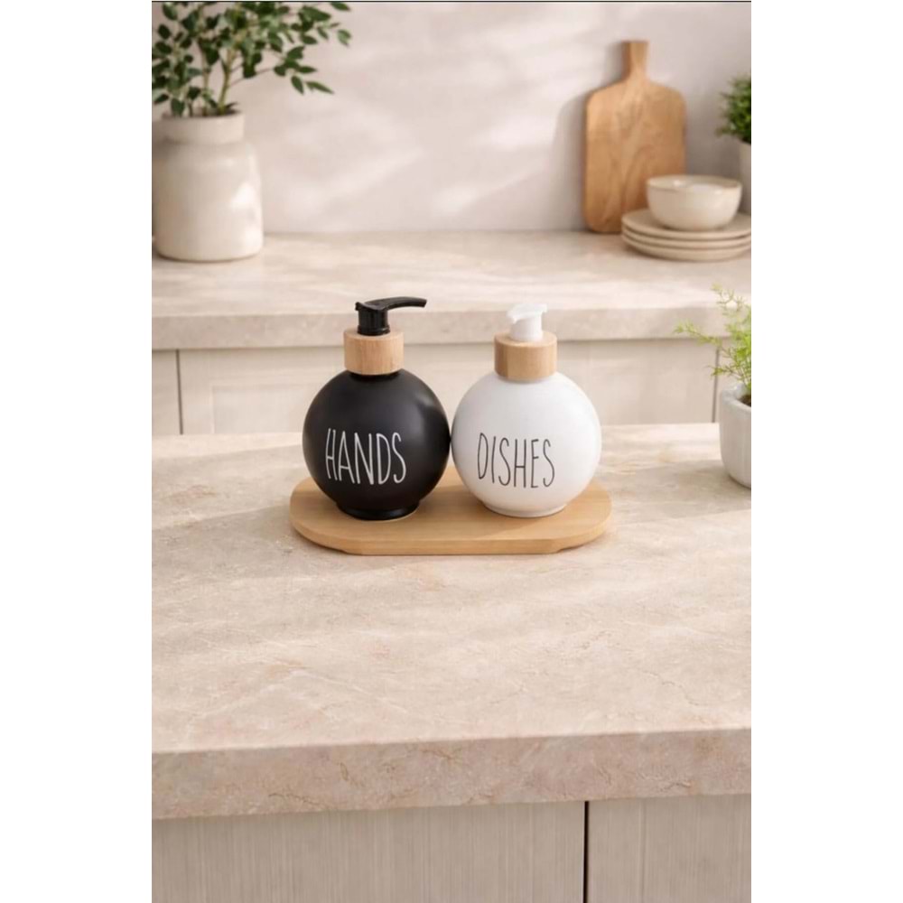 DMR9209 BAROTTİ BAMBU ALTLI SIVI SABUNLUK 2Lİ*24