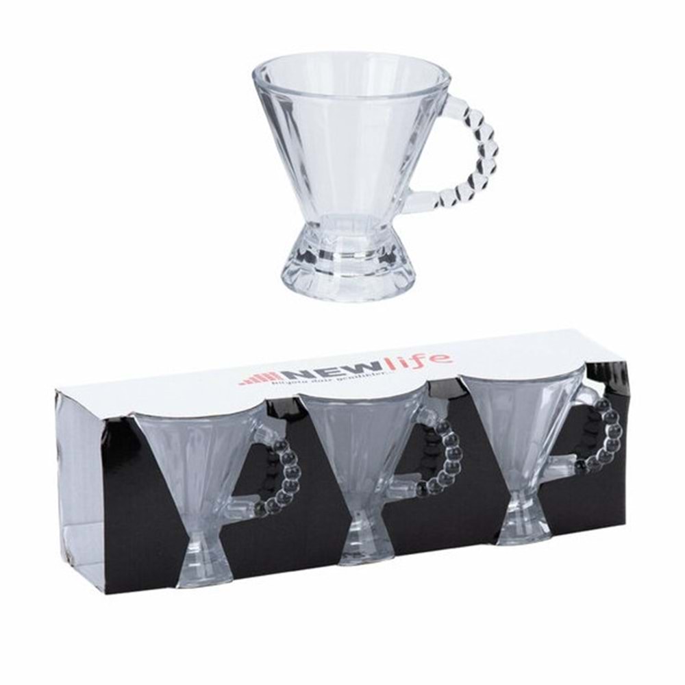 CLKN2450 NEWLİFE PİRAMİT ÇAY BARDAĞI*16