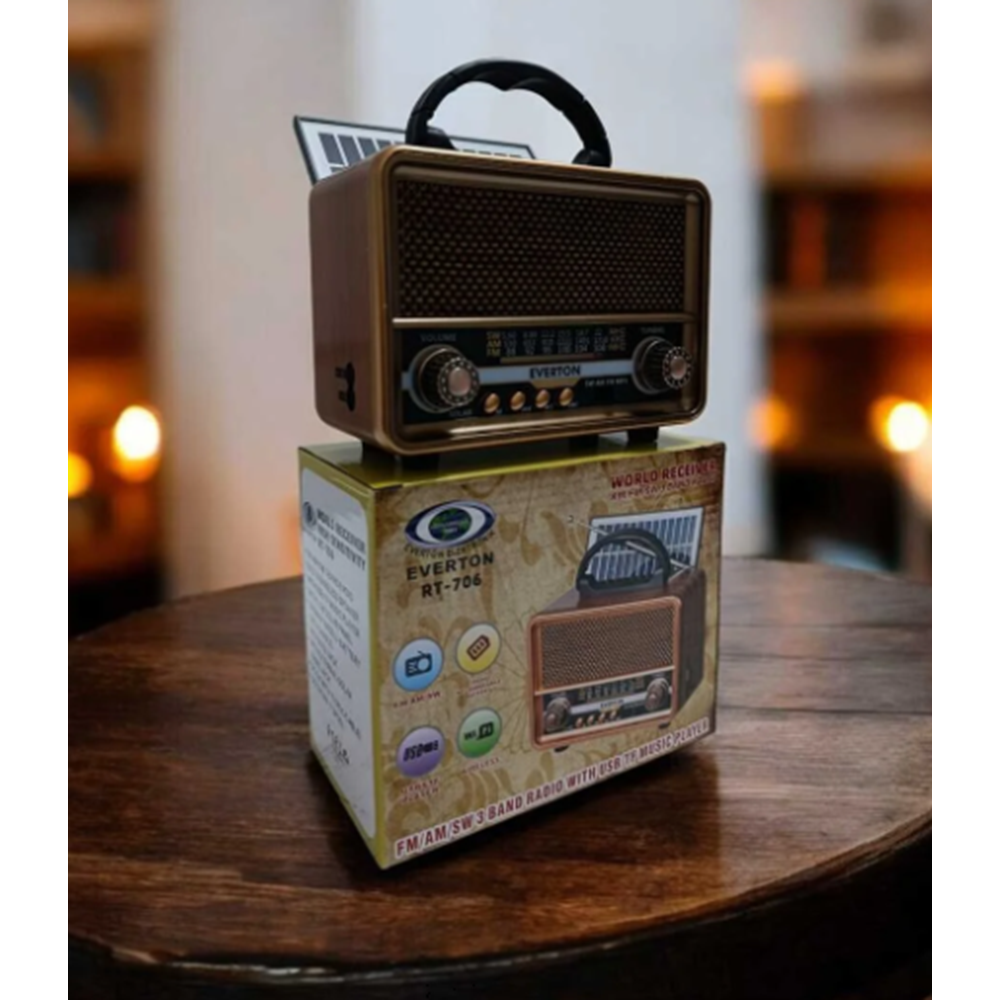 EVERTON RT706 BLUETOOTH RADYO ŞARJLI NOSTALJİK