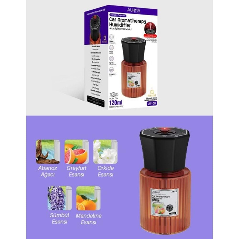 AF08 AUHMA YILDIZ EFEKTLİ ARAÇ İÇİ NEMLENDİRİCİ*40