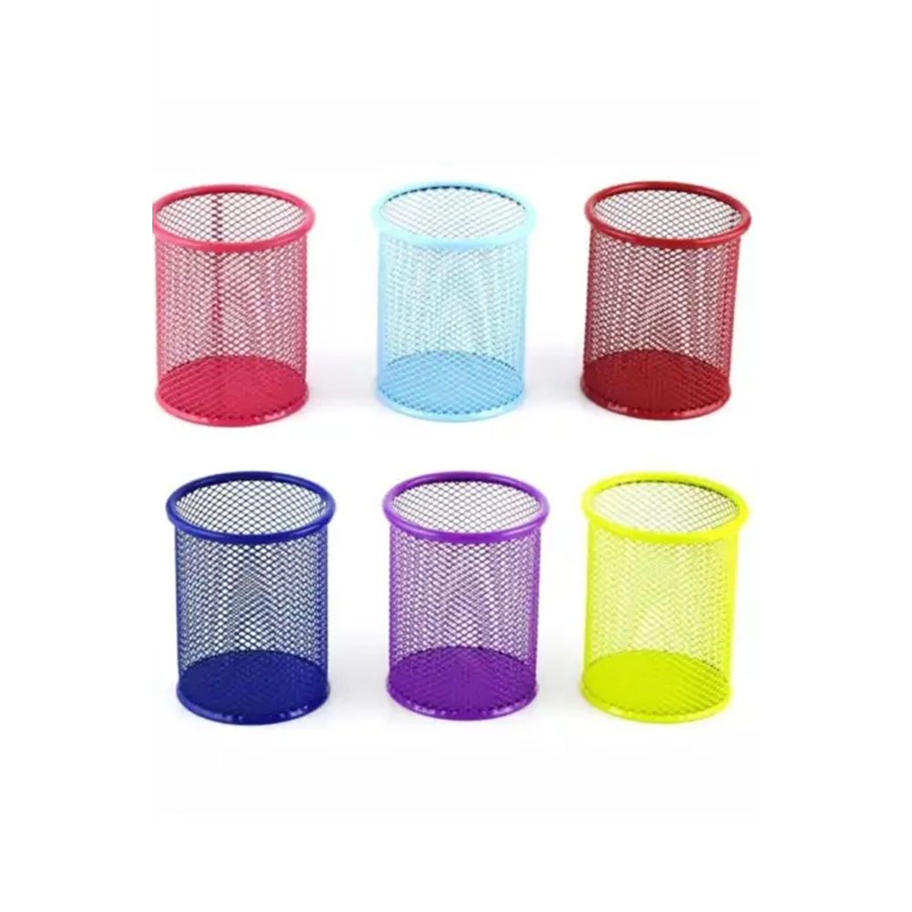 FİXPOİNT P1237 MASA ÜSTÜ METAL KALEMLİK RENKLİ*12