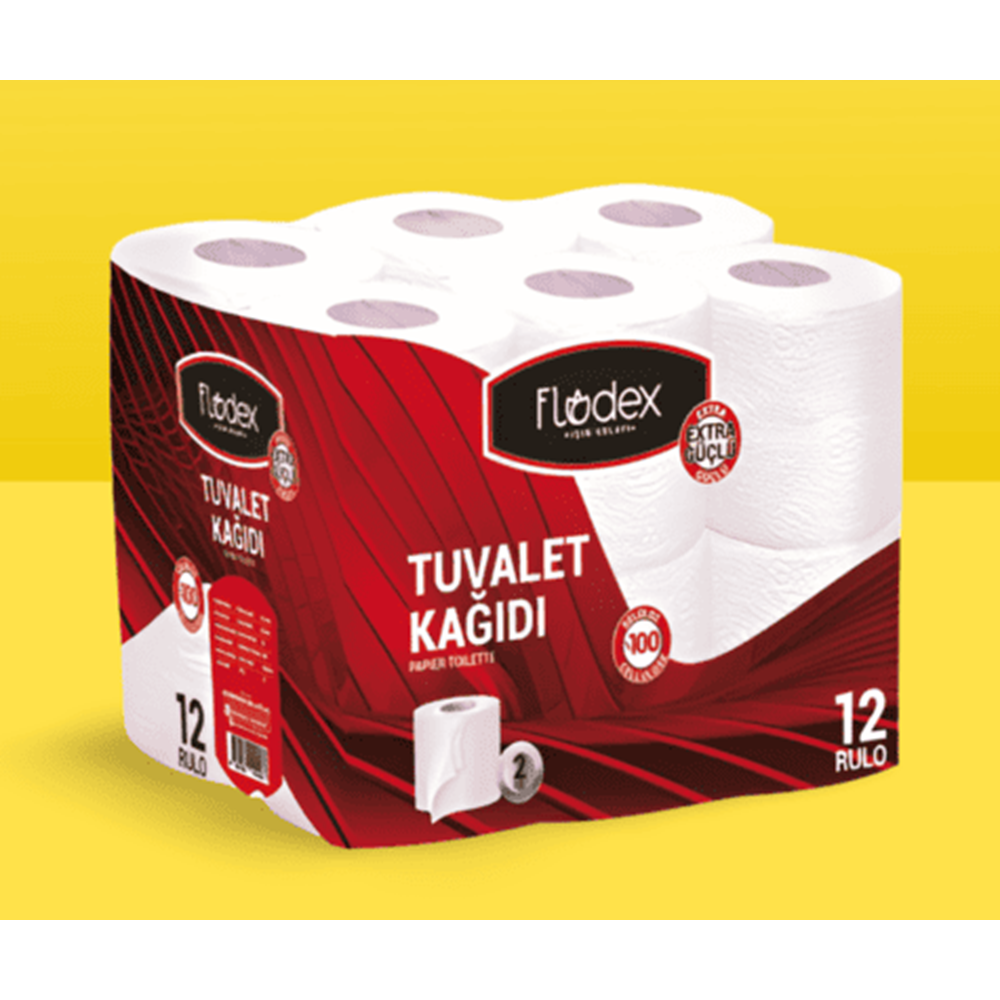FLODEX TUVALET KAĞIDI 2KATLI 12Lİ*4