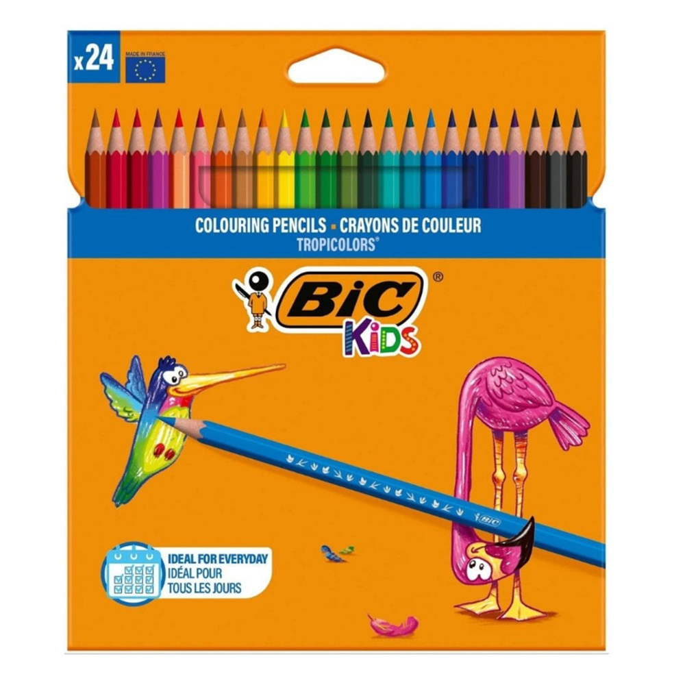 BİC KİDS TROPICOLORS KURU BOYA KALEMİ 24RENK*20