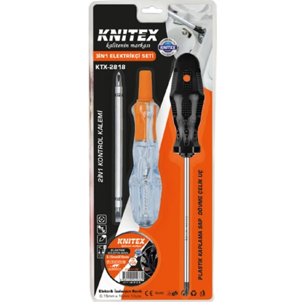 KTX2818 KINETEX 3'İN 1 ELEKTRİKÇİ SETİ*70