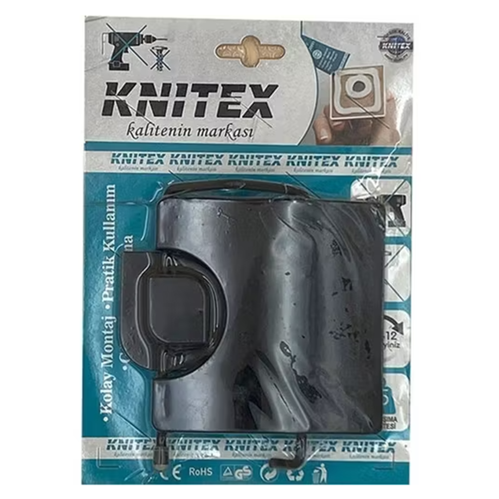 KTX2936 KINETEX SİYAH WC KAPAKLI KAĞITLIK VKM*84