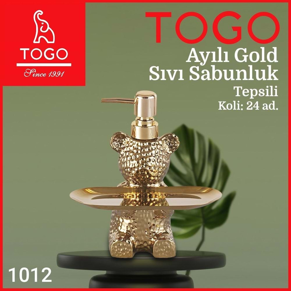 21-D TOGO-LALE TEPSİLİ GOLD SIVI SABUNLUK *24