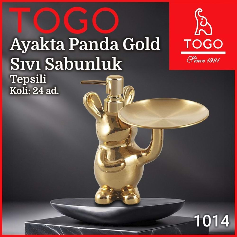 21-F TOGO LALE TEPSİLİ GOLD PANDA SIVI SABUNLUK *24