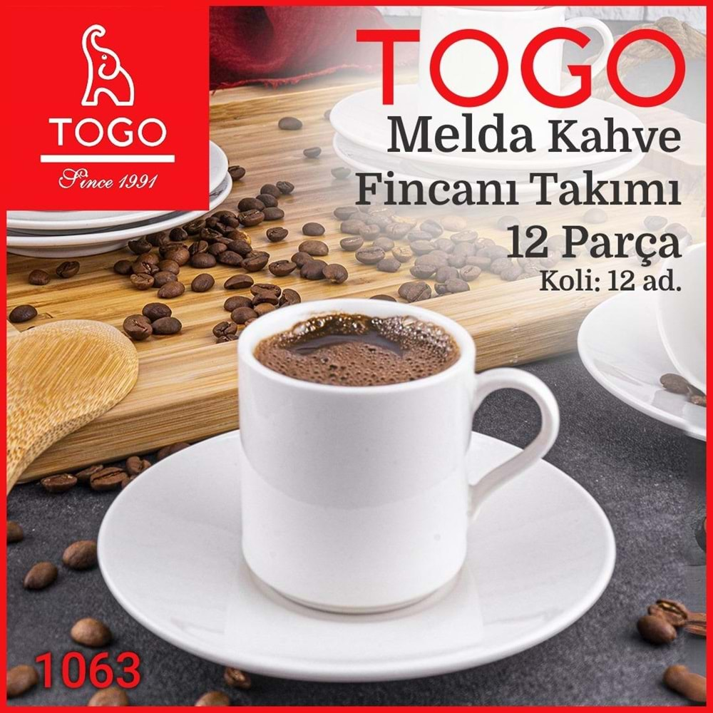 B5827 TOGO BAMBUM MELDA 6 KİŞİLİK KAHVE FİNCAN TAKIMI *12