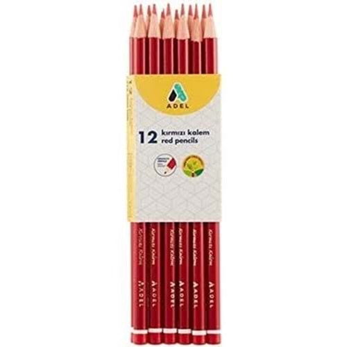 ADEL BASİC KIRMIZI KURŞUN KALEM*12
