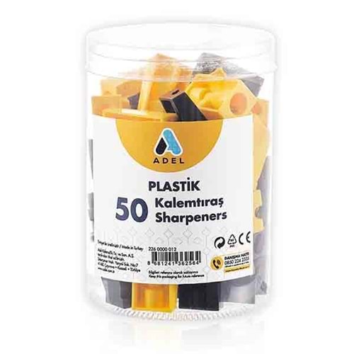 ADEL PLASTİK KALEMTRAŞ TEKLİ*50