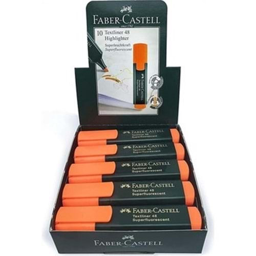 FABER 48 FOSFORLU KALEM TEXTLİNER TURUNCU*10