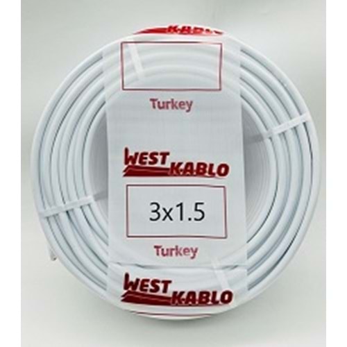 WEST KABLO TTR 3X1.50 MM*100