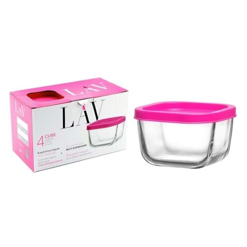 LAV CUB225 PK0001DP CUBE SAKLAMA KABI 4LÜ PEMBE KPK.*6