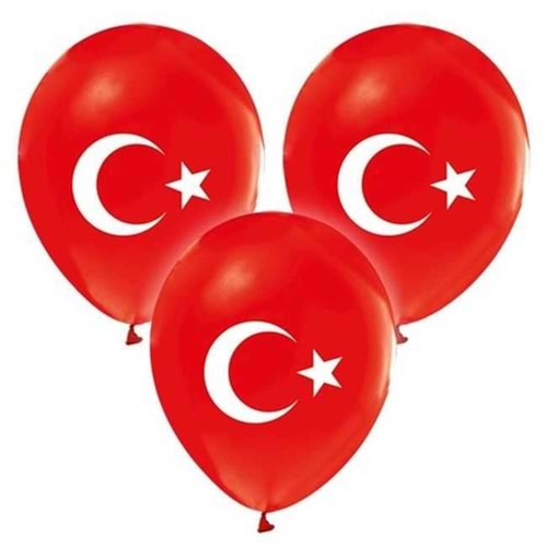 ATOM BALON AYYILDIZLI BAYRAKLI*100