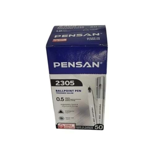 PENSAN 2305 TÜKENMEZ KALEM ÜÇGEN SİYAH*50