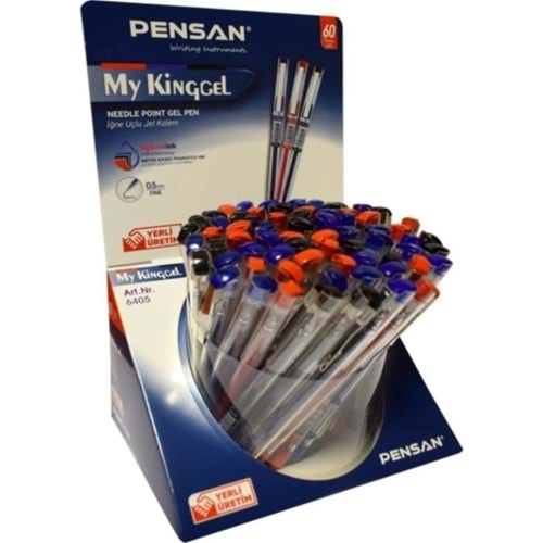 PENSAN 6405/60 MY KİNG GEL KALEM RENKLİ 60LI STAND