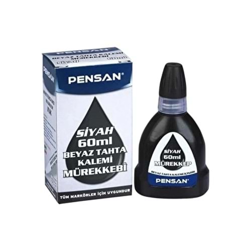 PENSAN 4009 BEYAZ TAHTA KALEM MÜREKKEBİ SİYAH 100ML*12