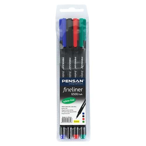 PENSAN 6500/W4 FİNELİNER 4 LÜ KALEM*20
