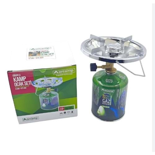K500+KTS450 ORCAMP SİBOPLU KAMP OCAK+TÜP SET 450 GR*6