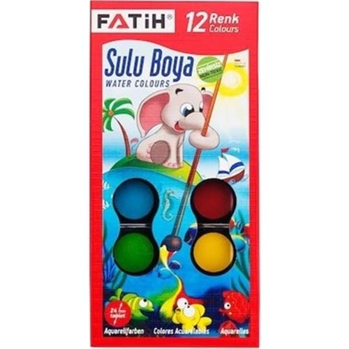 FATİH F-12 SULUBOYA 12 RENK BIG SIZE*12