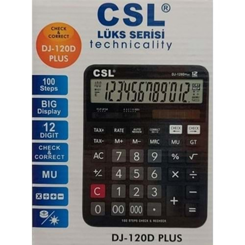 DJ120D PLUS CSL LÜKS SERİ HESAP MAKİNESİ*60