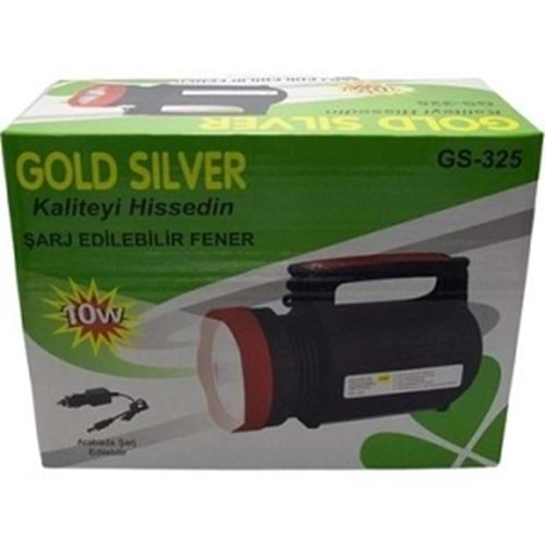 GS325 GOLD SILVER EL FENERİ ŞARJLI LEDLİ 10W*20