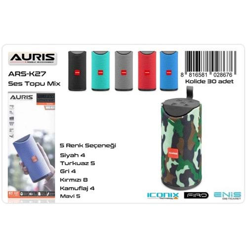 AURİS ARS-K27 SES BOMBASI/HOPARLÖR*30