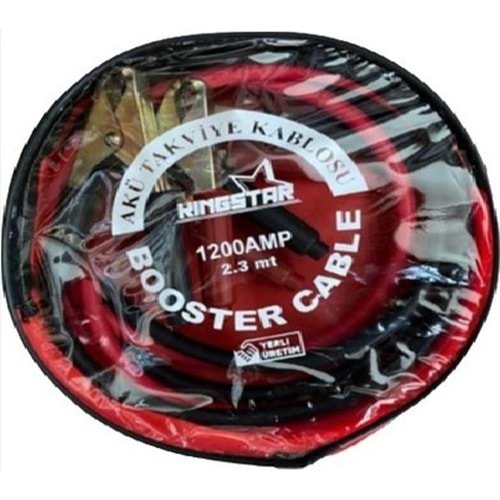 AKÜ TAKVİYE KABLOSU 2.3 MT 1200 AMP*18