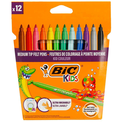 BİC KİDS KEÇELİ BOYA KALEMİ 12RENK*20