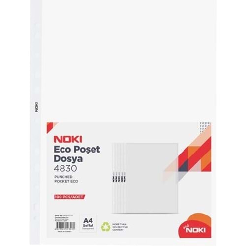 4830 A-4 NOKİ POŞET DOSYA ECO 100 LÜ*30